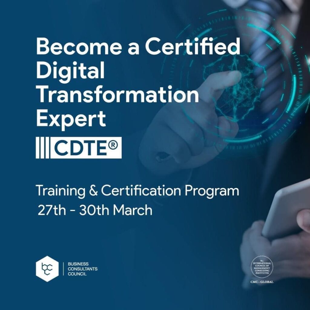 Call for Consultants and Experts for Certified Digital Transformation Expert – CDTE© Certification Program