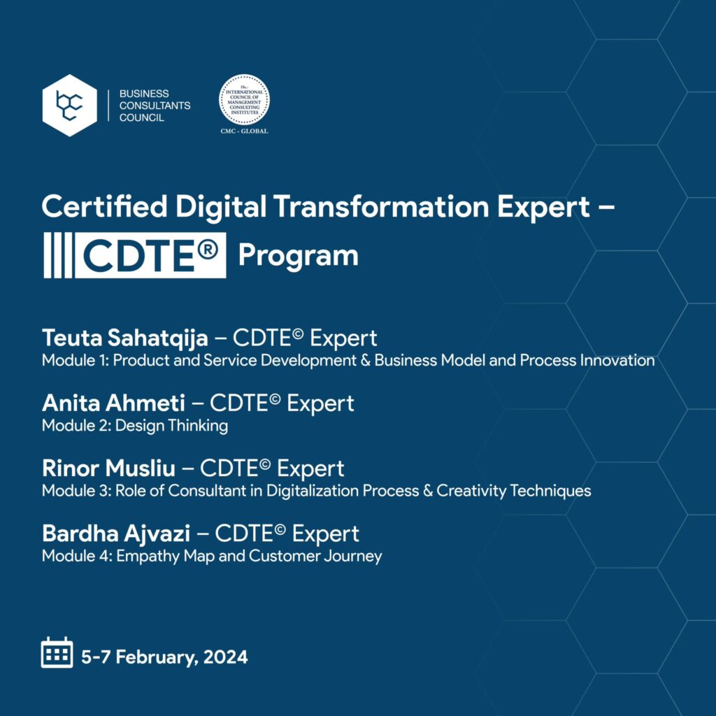 Training Phase of Certified Digital Transformation Expert - CDTE program | 05-07 February