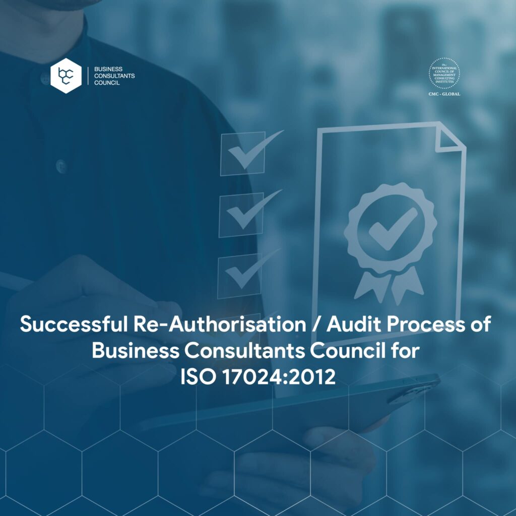 Business Consultants Council - BCC has successfully finished the International Audit Process for ISO 17024:2012