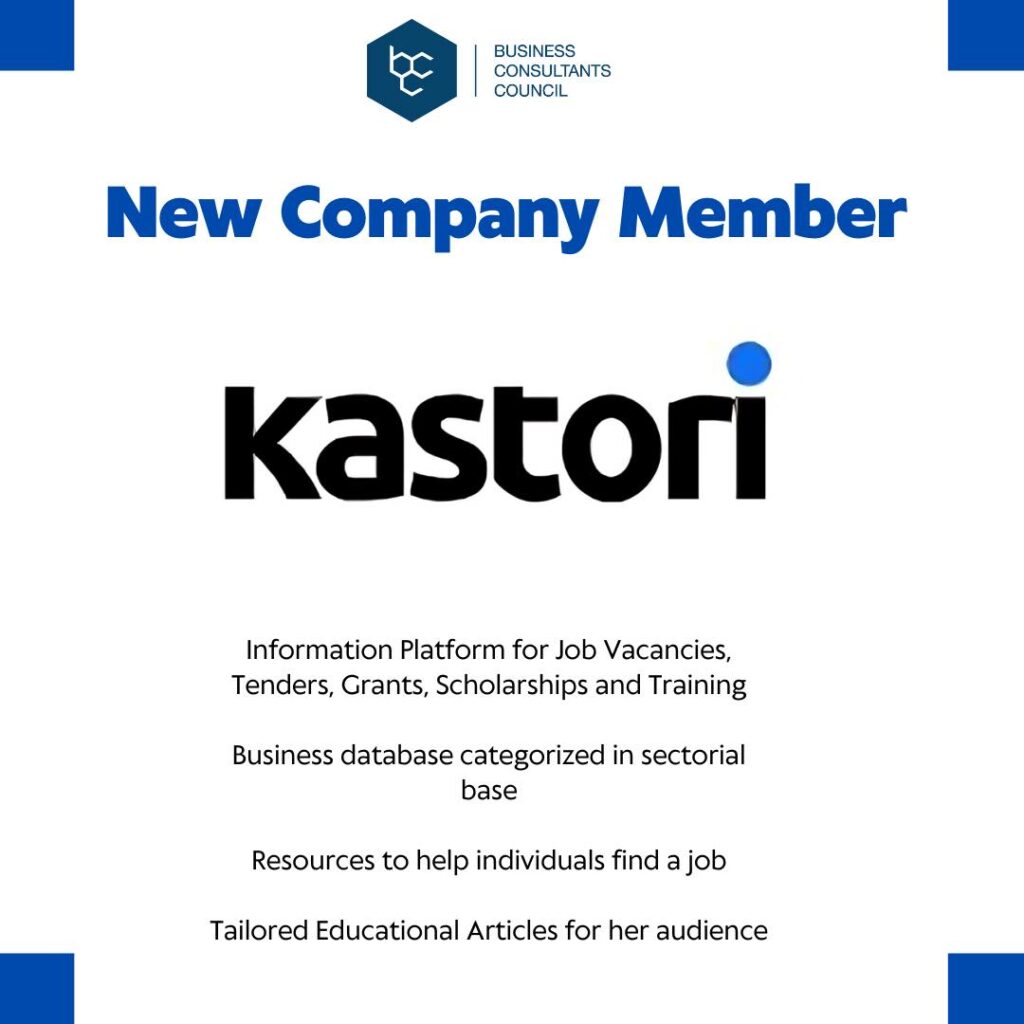 Kastori becomes the newest Company member of the Business Consultants Council (BCC)