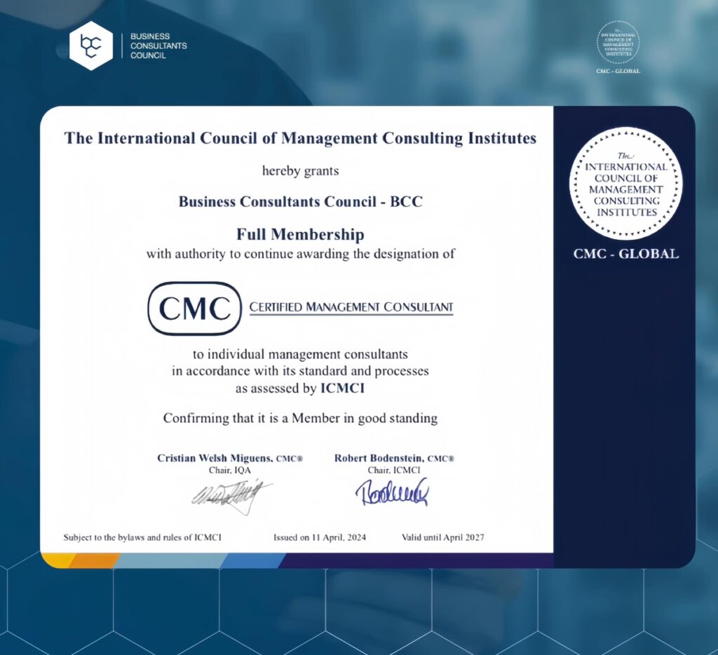 BCC continues its Full Membership at ICMCI / CMC Global