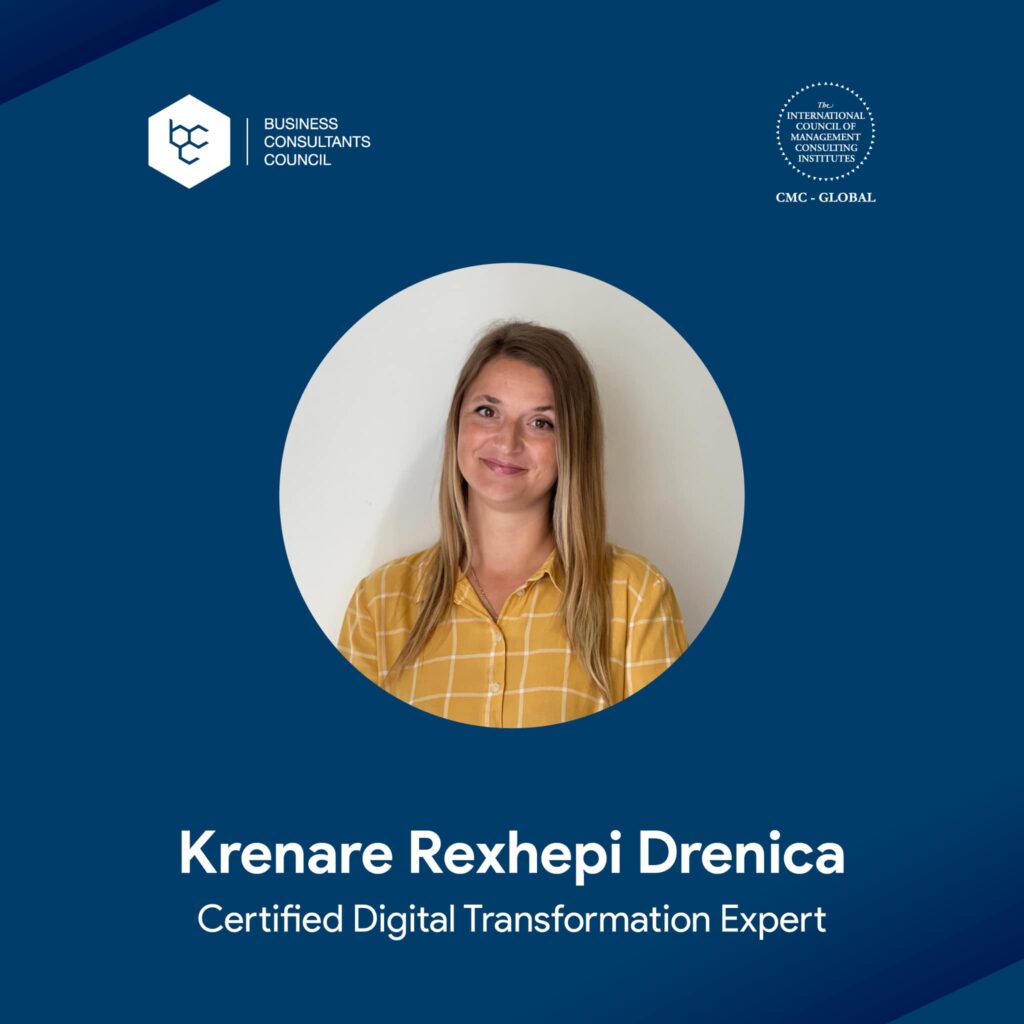 Meet our Certified Digital Transformation Expert CDTE©️ - Krenare Rexhepi - Drenica